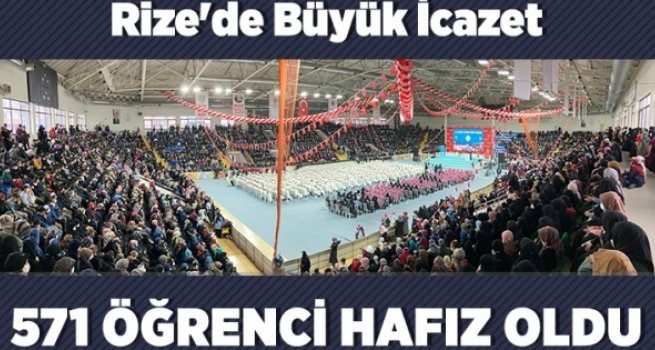 Rize'de 571 hafız icazet aldı